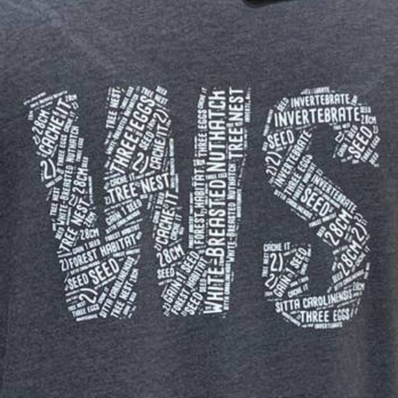 Wingspan Inspired Womens XL Watercolor White Breasted Nuthatch Upcycled Tee - Picture 4 of 4